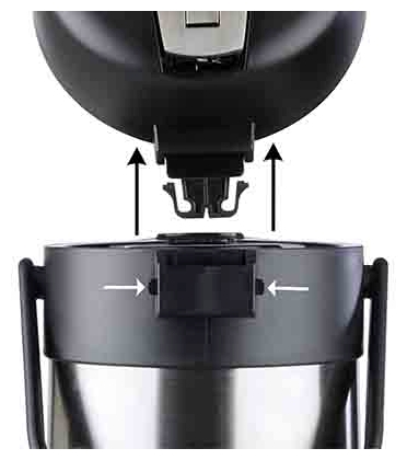 Pump-Isolierkanne -PREMIUM- Ø 15 cm, H: 37 cm, 3 Liter , Schwarz