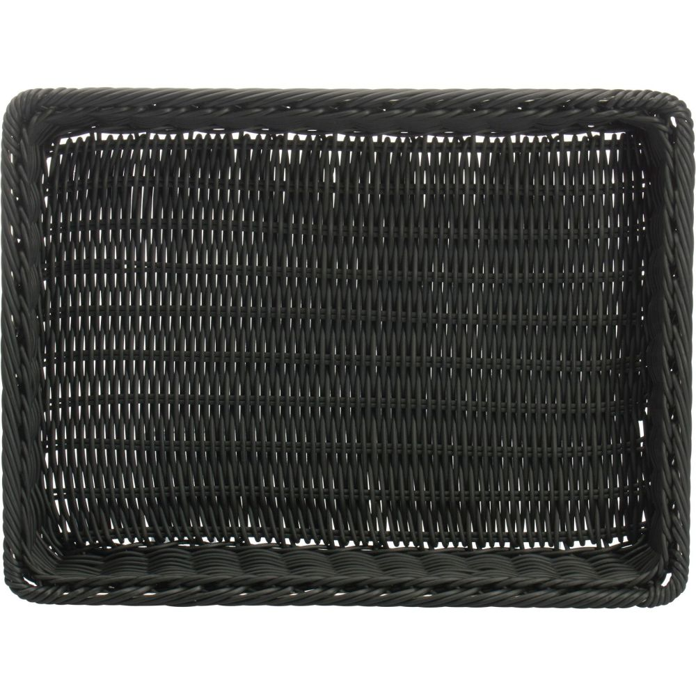 Westmark Korb rechteckig mit Metallrahmen, 40 x 30 x 7cm, schwarz