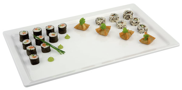 GN 1/1 Tablett -PURE- 53 x 32,5 cm, H: 3 cm , Weiß