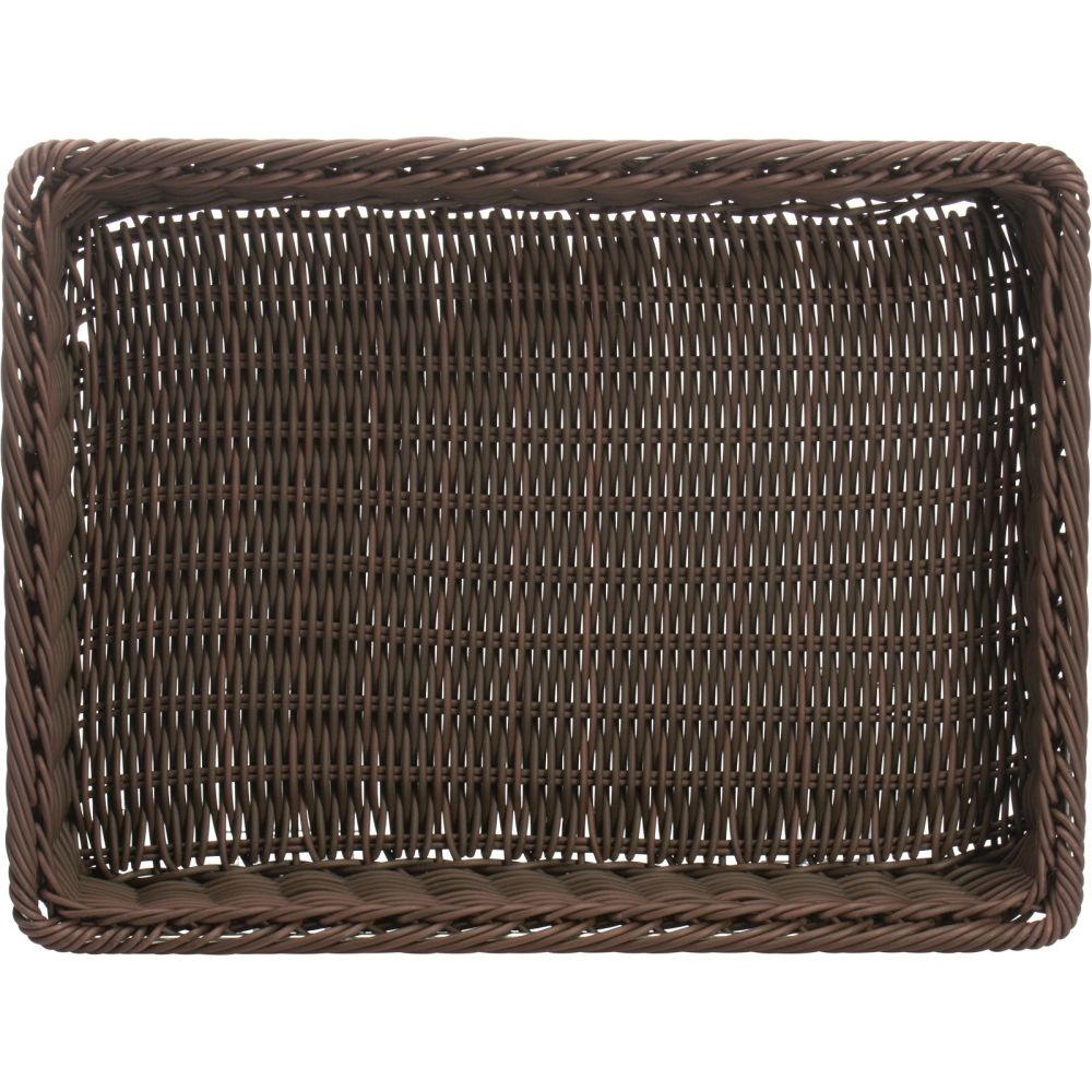 Westmark Korb rechteckig mit Metallrahmen, 40 x 30 x 7 cm, braun