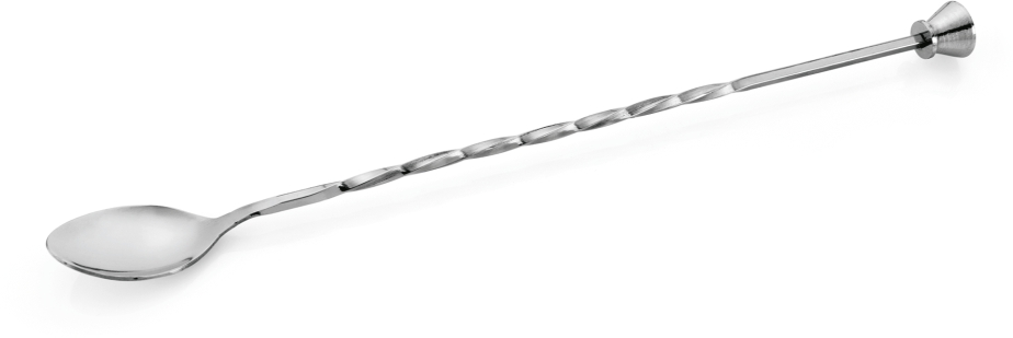 Barlöffel mir Stößel, 28,5 cm, Chromnickelstahl