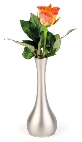 Vase Ø 6,5 cm, H: 18 cm , Edelstahl