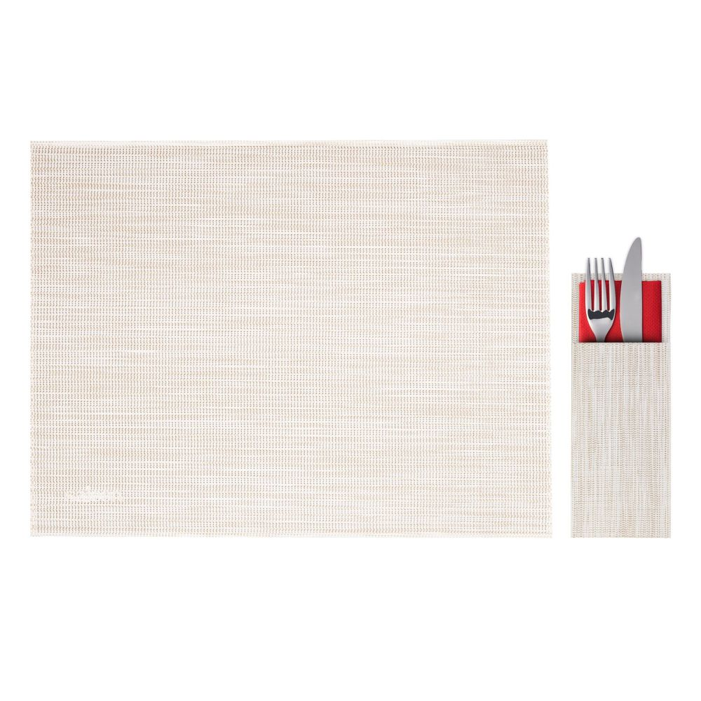 Westmark 6 Bestecktaschen »Uni«, 24 x 9 cm, beige/weiss meliert