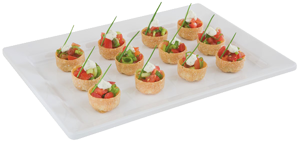 GN 1/1 Tablett -PURE- 53 x 32,5 cm, H: 3 cm , Weiß