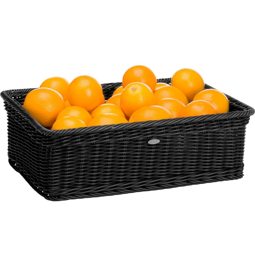 Westmark Korb rechteckig mit Metall-Rahmen, 40 x 30 x 13 cm, schwarz