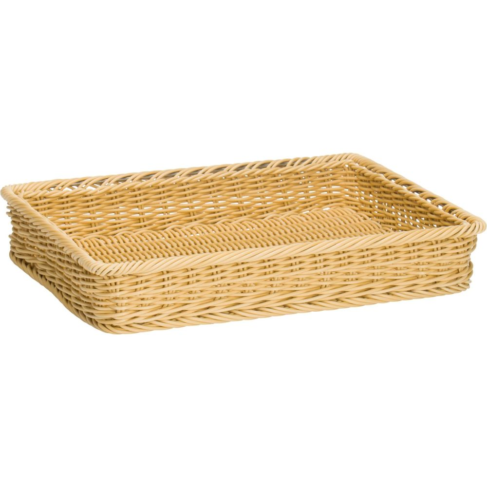 Westmark Korb rechteckig mit Metallrahmen, 40 x 30 x 7 cm, hellbeige