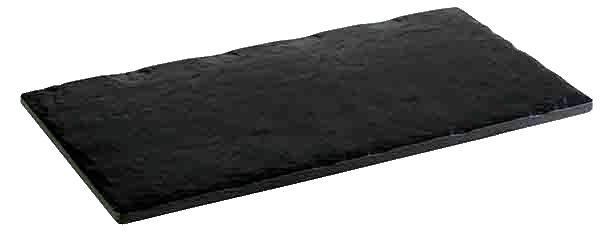 Tablett -SLATE-ROCK- 30 x 15 cm, H: 2 cm , Schwarz