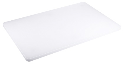 Schneidbrett, weiß 60 x 40 cm 2 cm  stark  ohne Griffloch, mit Füßchen