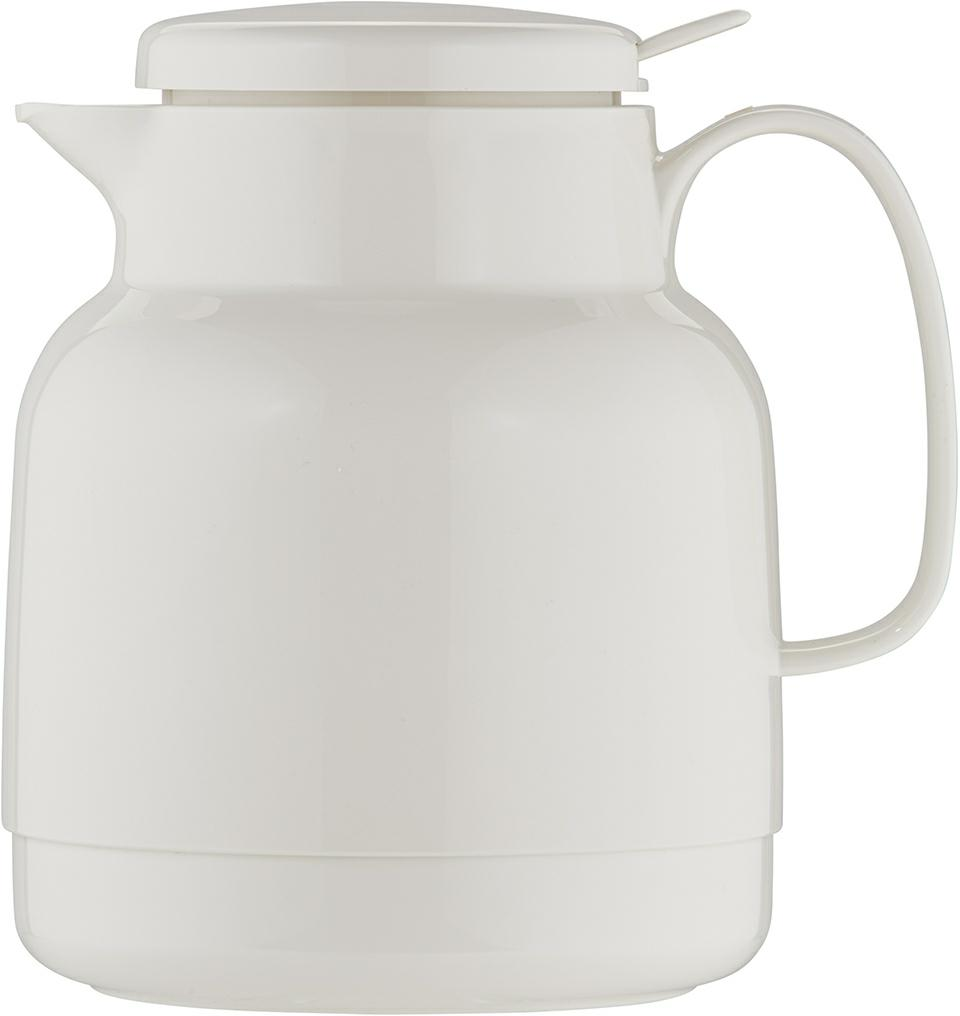 Isolierkanne 1,0 l weiß m. Drucktaste