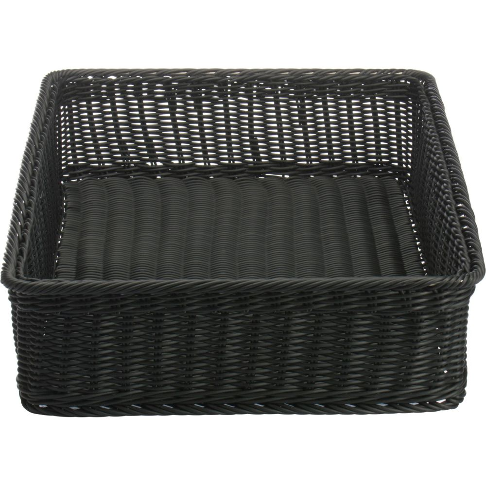 Westmark Korb rechteckig mit Metallrahmen, 60 x 40 x 13 cm, schwarz