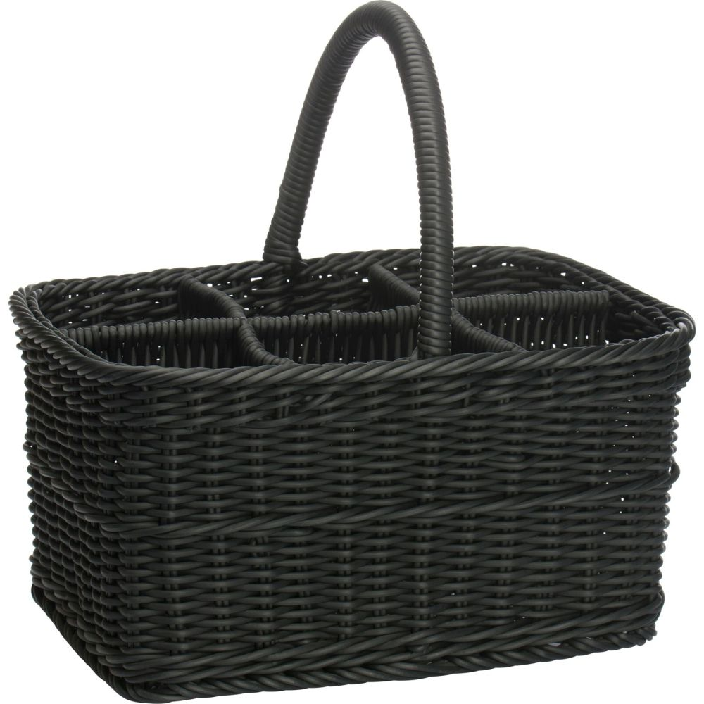 Westmark Flaschenkorb rechteckig, 38 x 29 x 20 cm, schwarz