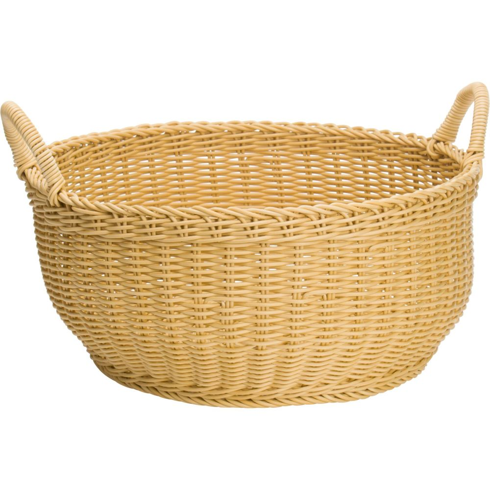 Westmark Füllkorb rund mit 2 Henkeln, Ø 42 x 19 cm, hellbeige