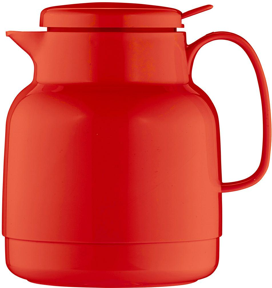 Isolierkanne 1,0 l rot m. Drucktaste