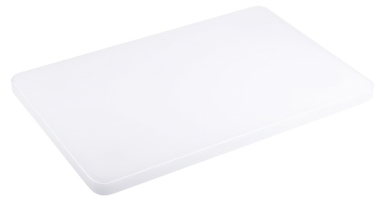 Schneidbrett, weiß 44 x 29 cm 2 cm stark ohne  Griffloch, mit Füßchen