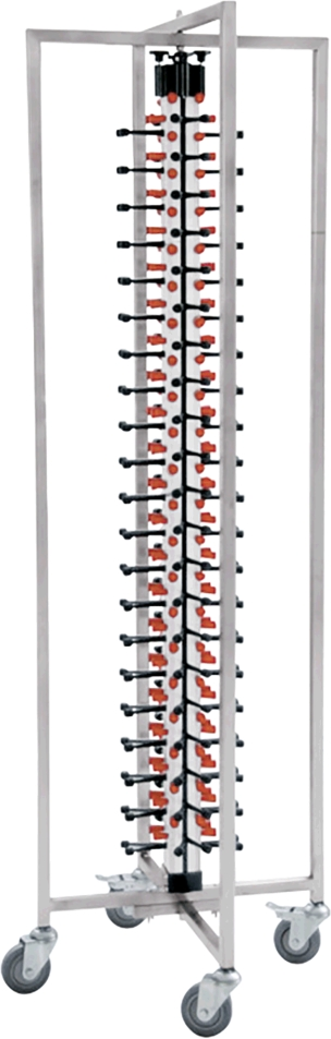 Tellerstapelsystem für 84 Teller, 65 x 59 x 188 cm