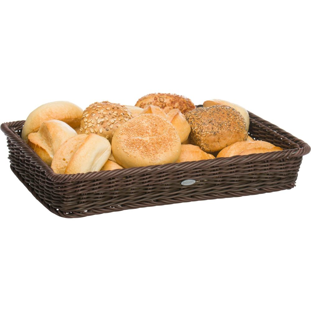 Westmark Korb rechteckig mit Metallrahmen, 40 x 30 x 7 cm, braun