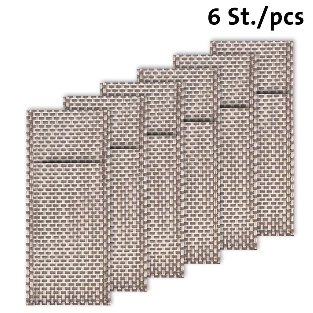 Westmark 6 Bestecktaschen »Elegance«, 24 x 9 cm, grau/silber