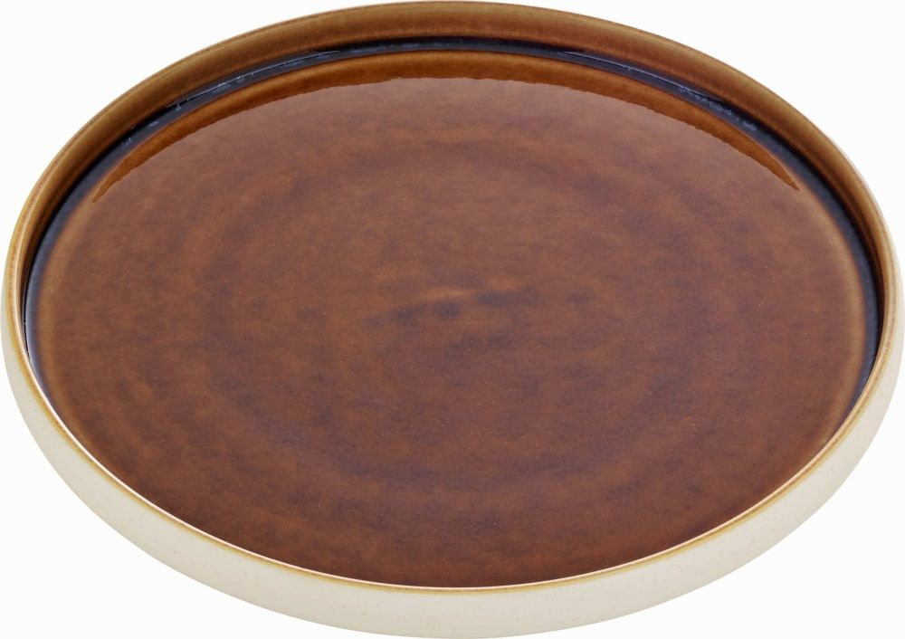 PLAYGROUND Teller flach 21 cm - NARA braun/brown