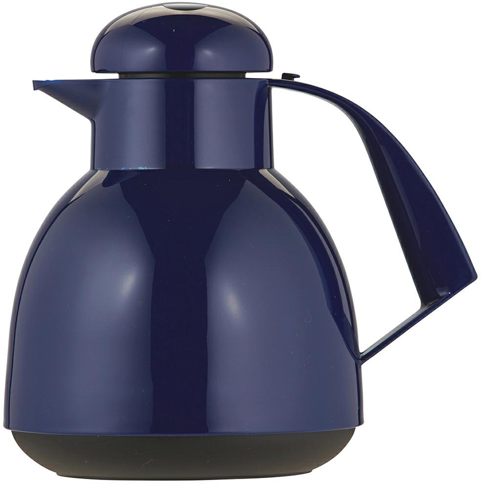 Isolierkanne mit DT 1,0 l blau - Helios Day Push -