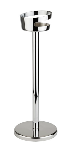 Weinkühler-Ständer Ø 17,5 / 26,5 cm, H: 73 cm , Edelstahl