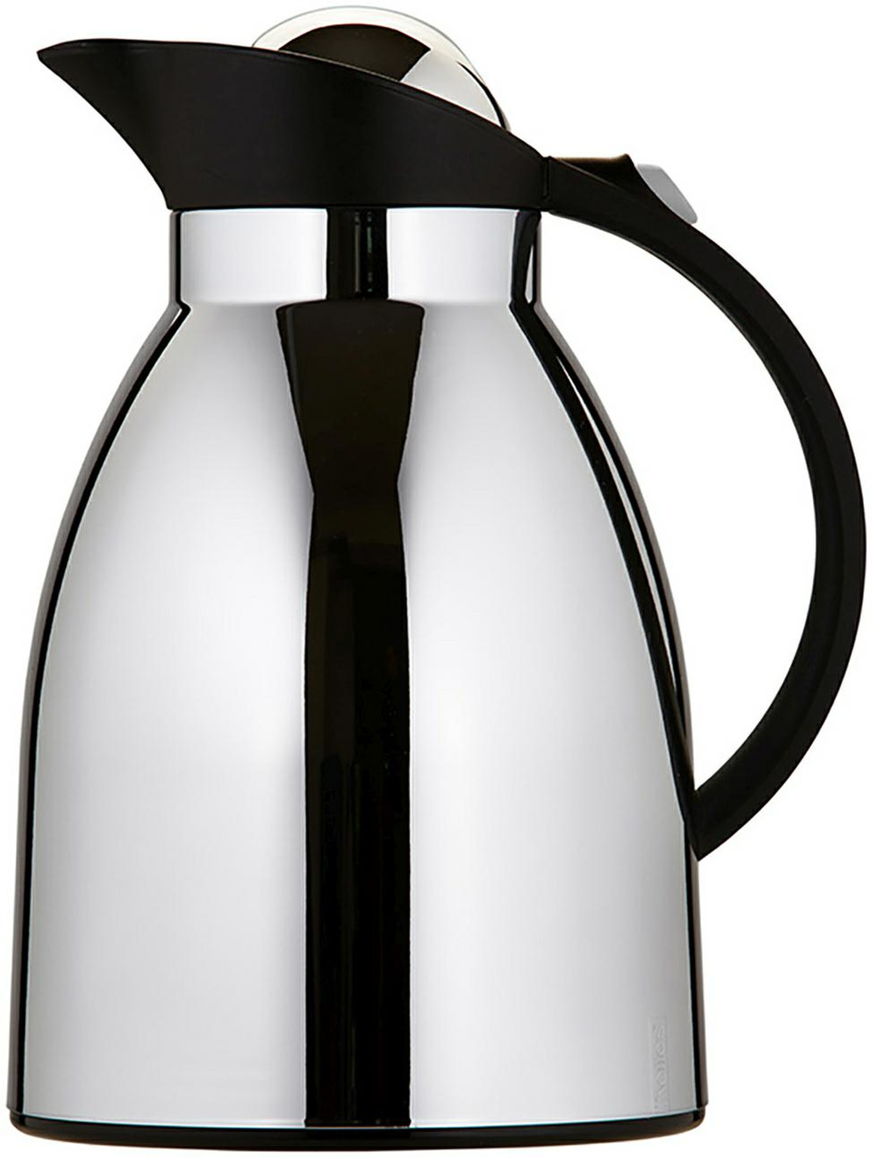 Isolierkanne 1,0 l verchromt/schwarz DT - Helios Shiny Push -