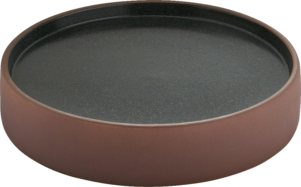 PLAYGROUND Teller flach/tief 21cm - 2in1  braun/schwarz brown/black