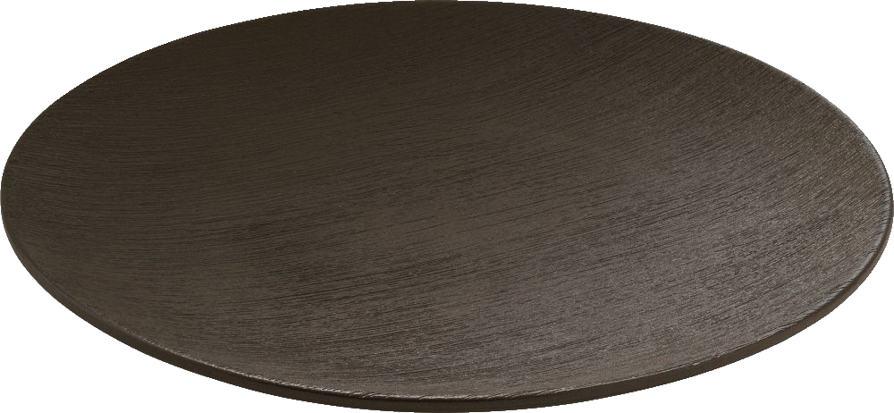 PLAYGROUND Teller flach coup rund 22cm -  BRUSH schwarz/black