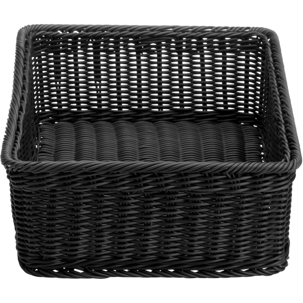 Westmark Korb rechteckig mit Metall-Rahmen, 40 x 30 x 13 cm, schwarz