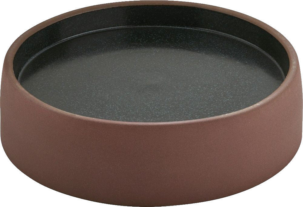 PLAYGROUND Teller flach/tief 16cm - 2in1  braun/schwarz brown/black