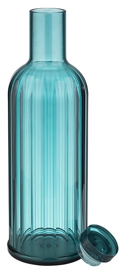 Flasche -STRIPES- Ø 9 cm, H: 28,5 cm, 1 Liter , Blau