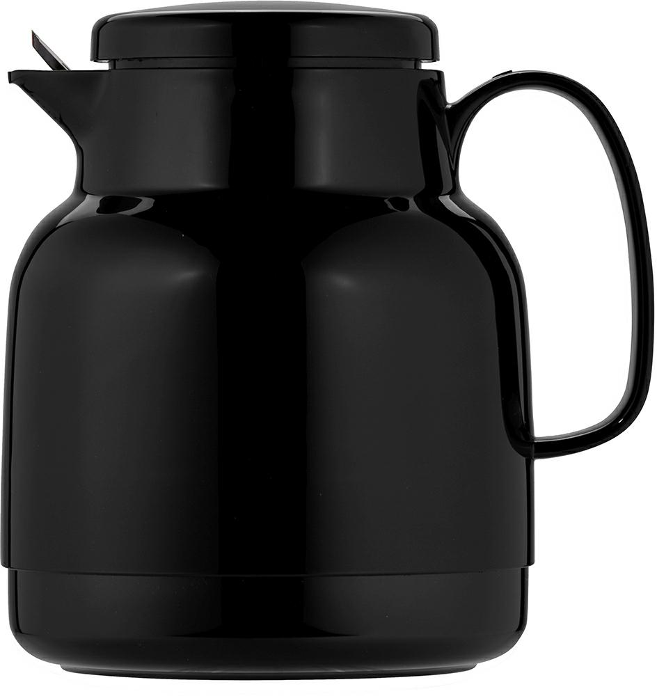 Isolierkanne mit Teesieb 1,0 l schwarz - Helios Mondo + Teesieb -
