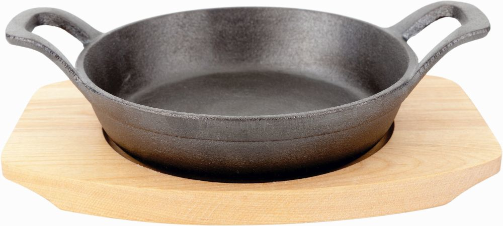 PLAYGROUND Pfanne rund 16 cm mit Holzuntersetzer