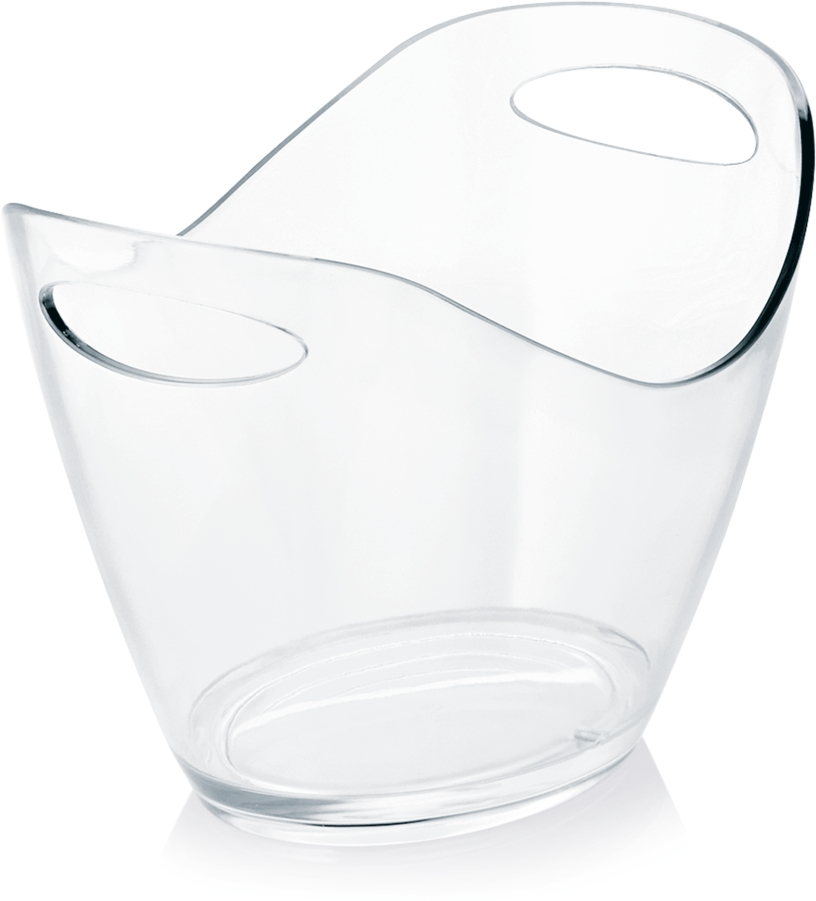 Champagnerkühler, 3 ltr., 27 x 20,5 x 19,5 cm, transparent, Kunststoff