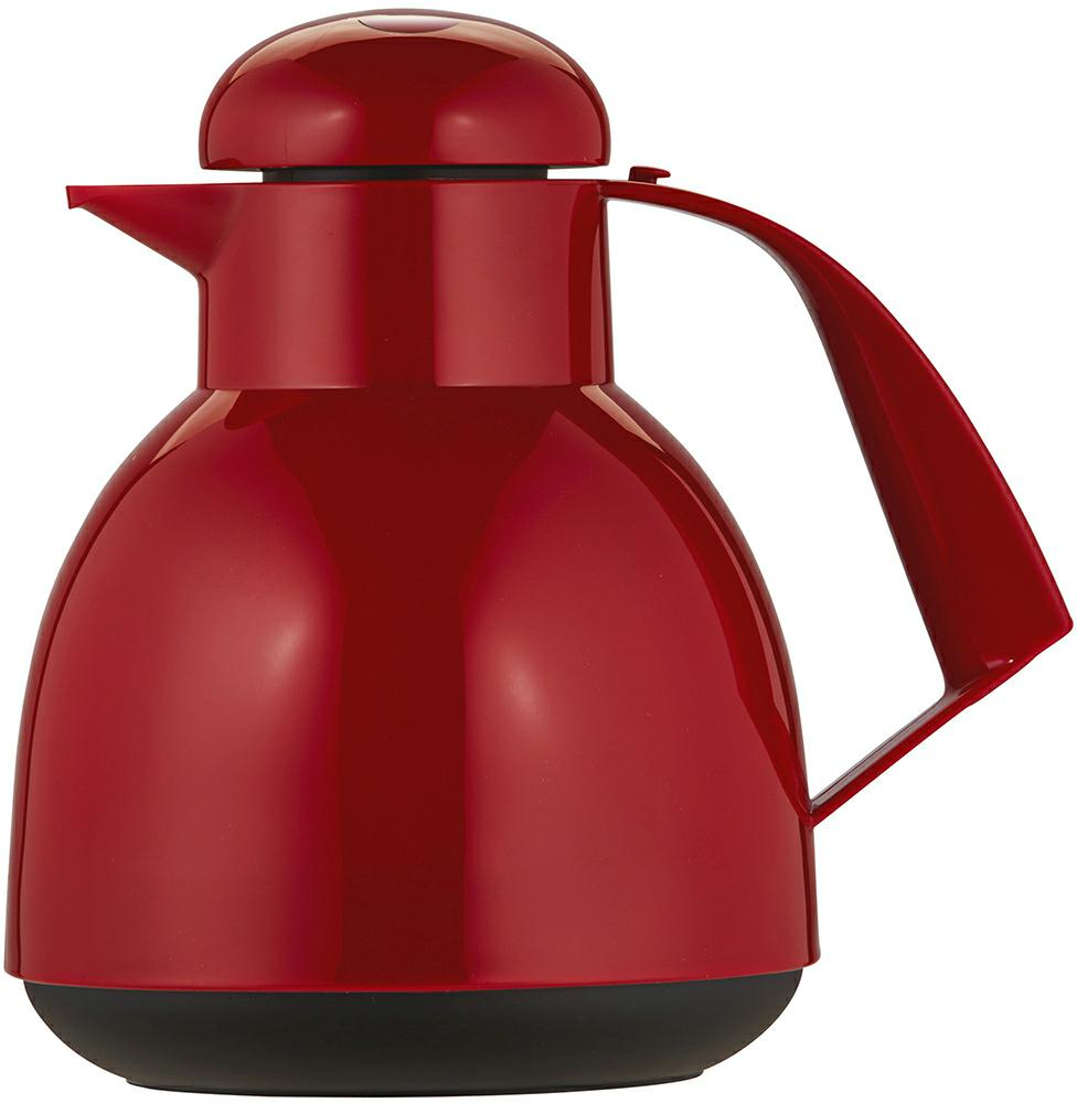Isolierkanne mit DT 1,0 l rot - Helios Day Push -