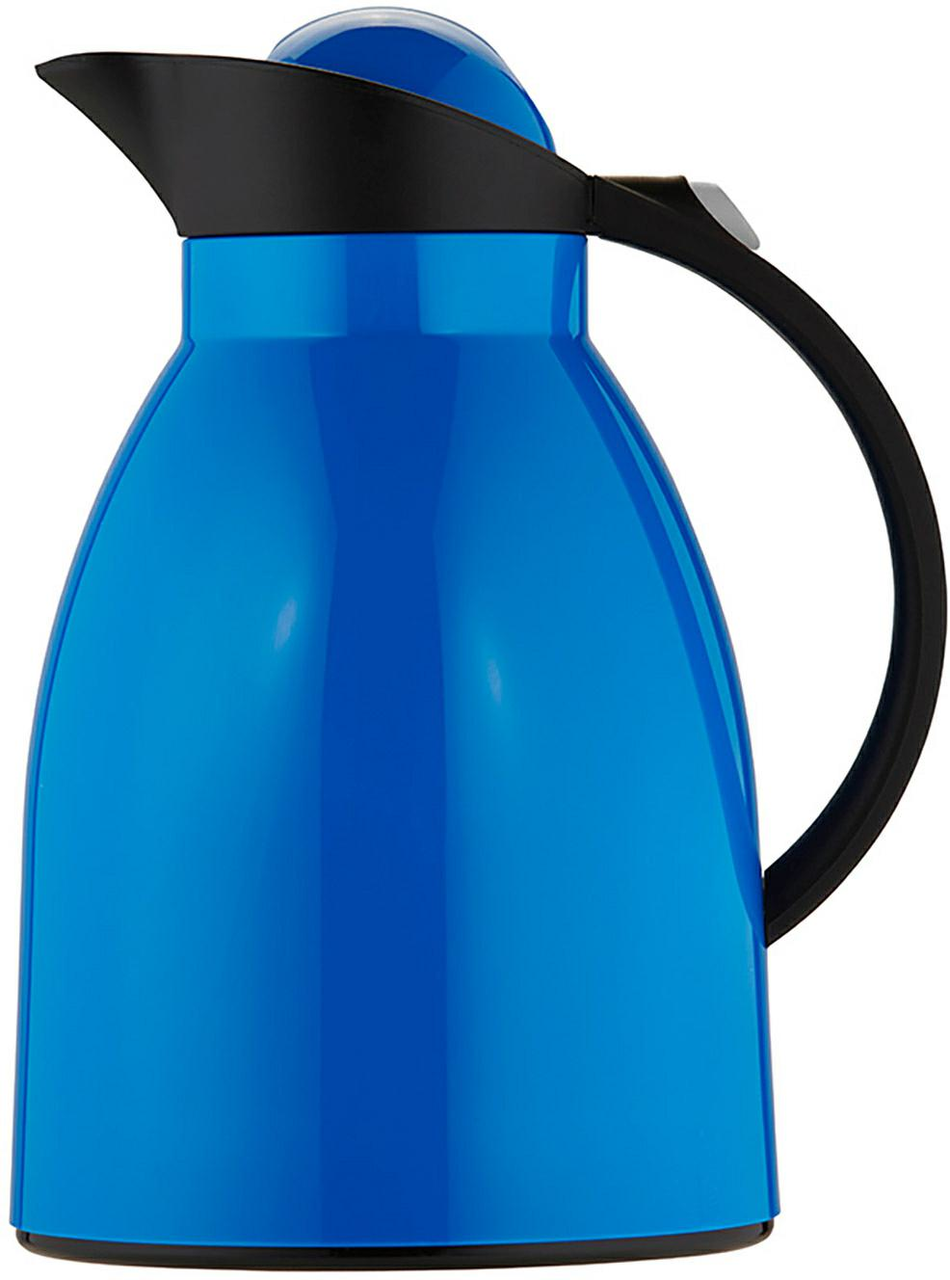 Isolierkanne 1,0 l blau/schwarz - Helios Hawaii Push -