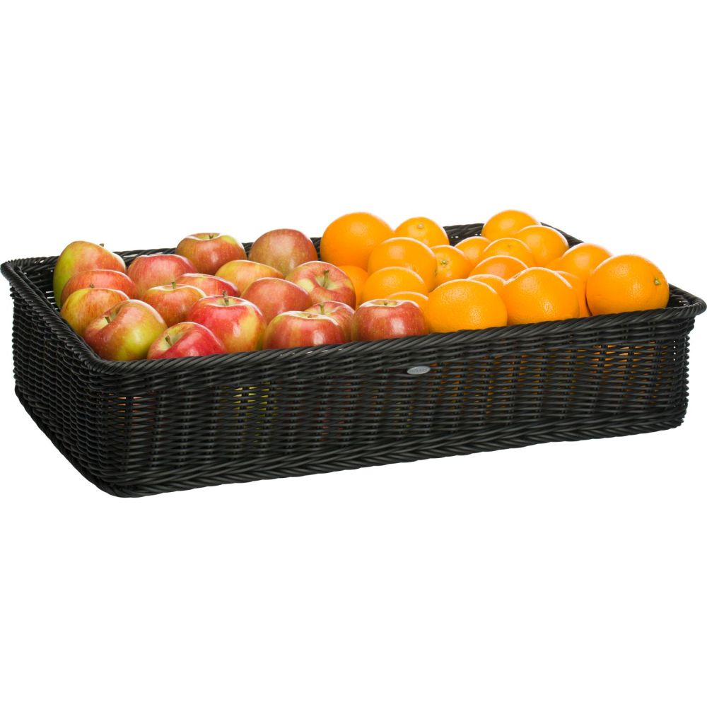 Westmark Korb rechteckig mit Metallrahmen, 60 x 40 x 13 cm, schwarz