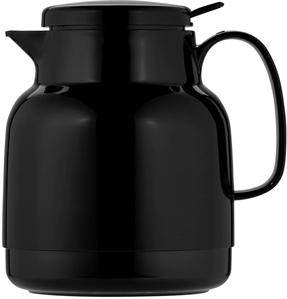 Isolierkanne 1,0 l schwarz m. Drucktaste